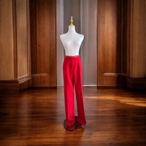 VTG Womens High Waisted Wool Blend Pants Red California Talls by Robert XS Tall